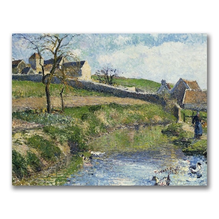 Camille Pissaro 'The Farm At Osny' Canvas Art,35x47